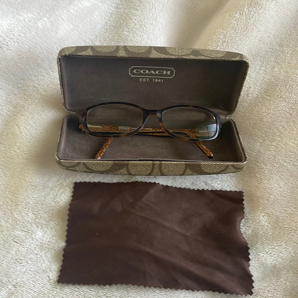 Coach Blossom Tortoise eyeglasses with case and cleaning cloth - Picture 1 of 11